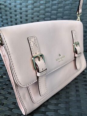 kate spade Light Pink Leather Crossbody  Bag.